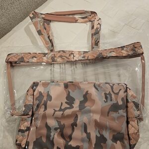 Lug Pink and Gray Camouflage Tote Bag